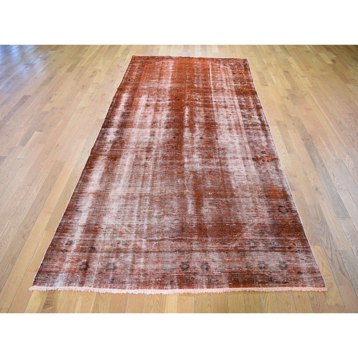 5'0" x 11'2" New Hand Knotted Orange Cotton Runner Oriental Rug - MOA10259214