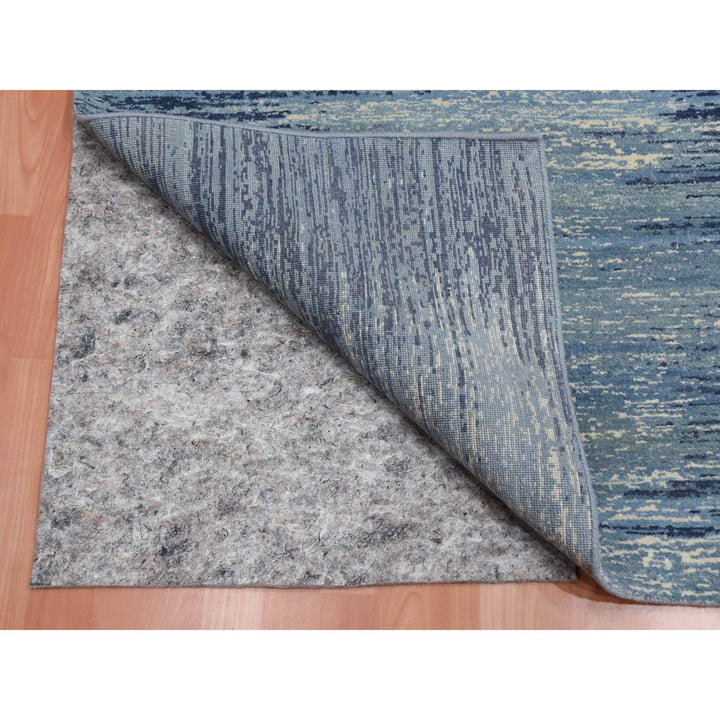 2'6" x 8'4" New Hand Knotted Blue Wool Runner Oriental Rug - MOA10259236