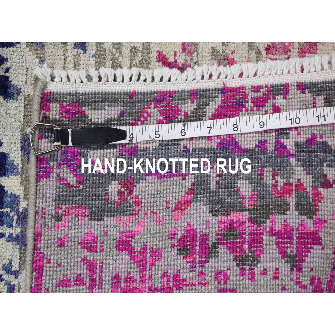 2'0" x 2'0" New Hand Knotted Pink Cotton Rectangle Oriental Rug - MOA10259283