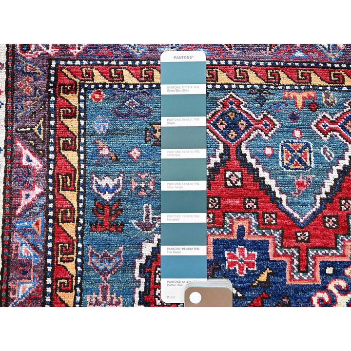 5'0" x 6'4" New Hand Knotted Red Wool Rectangle Oriental Rug - MOA102593