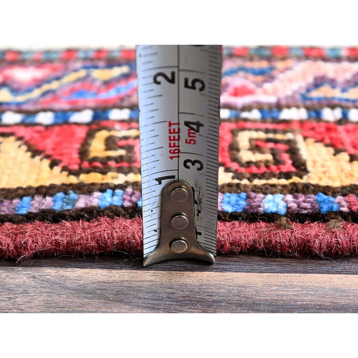 5'0" x 6'4" New Hand Knotted Red Wool Rectangle Oriental Rug - MOA102593