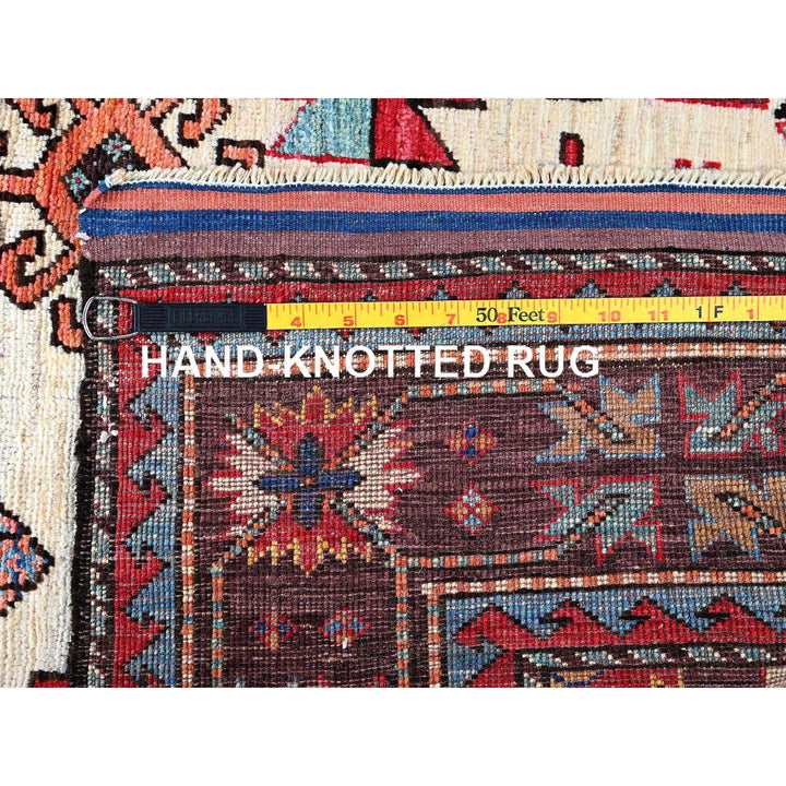 5'2" x 6'8" New Hand Knotted Ivory Wool Rectangle Oriental Rug - MOA102594