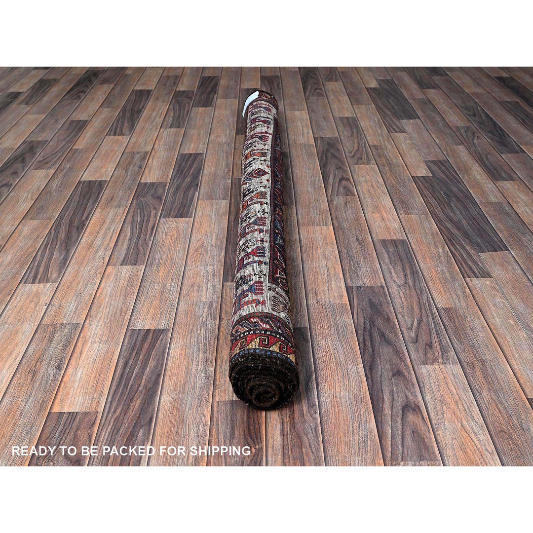5'1" x 6'7" New Hand Knotted Red Wool Rectangle Oriental Rug - MOA102595