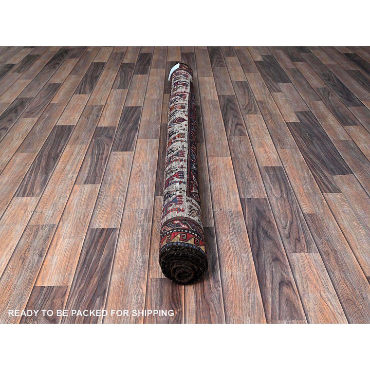 5'1" x 6'7" New Hand Knotted Red Wool Rectangle Oriental Rug - MOA102595