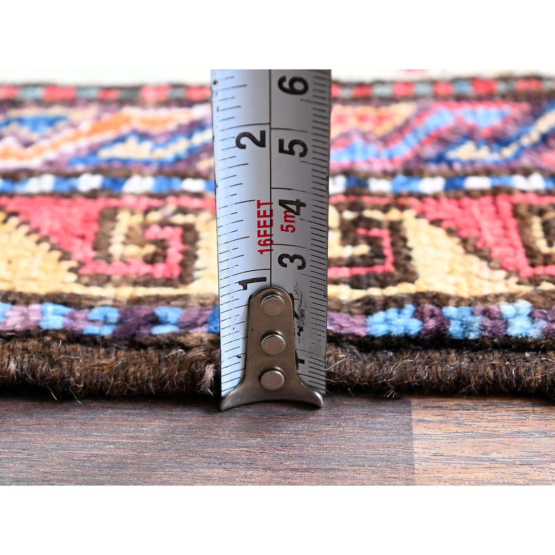5'1" x 6'7" New Hand Knotted Red Wool Rectangle Oriental Rug - MOA102595