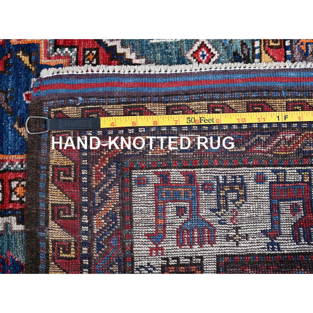 5'1" x 6'7" New Hand Knotted Red Wool Rectangle Oriental Rug - MOA102595