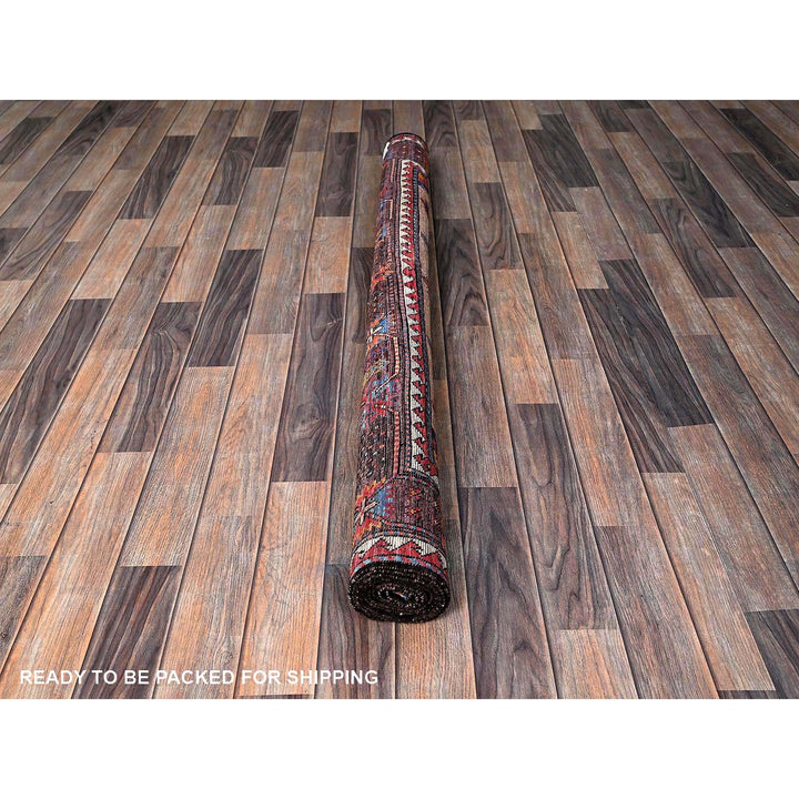 5'0" x 6'7" New Hand Knotted Orange Wool Rectangle Oriental Rug - MOA102596
