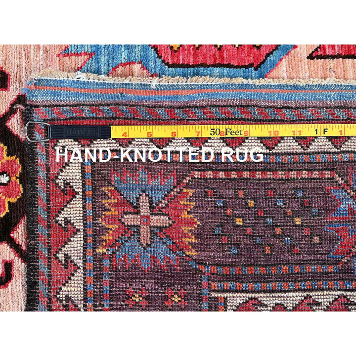 5'0" x 6'7" New Hand Knotted Orange Wool Rectangle Oriental Rug - MOA102596