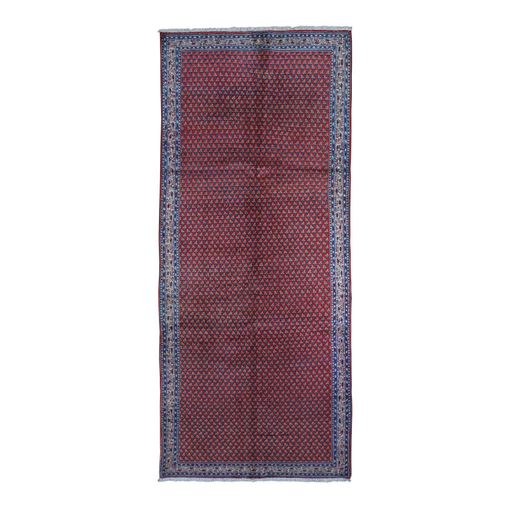 4'6" x 10'9" Vintage Hand Knotted Red Wool Runner Oriental Rug - MOA10259703