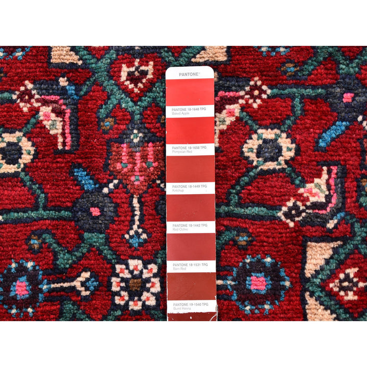 3'6" x 6'3" New Hand Knotted Red Wool Rectangle Oriental Rug - MOA10259717