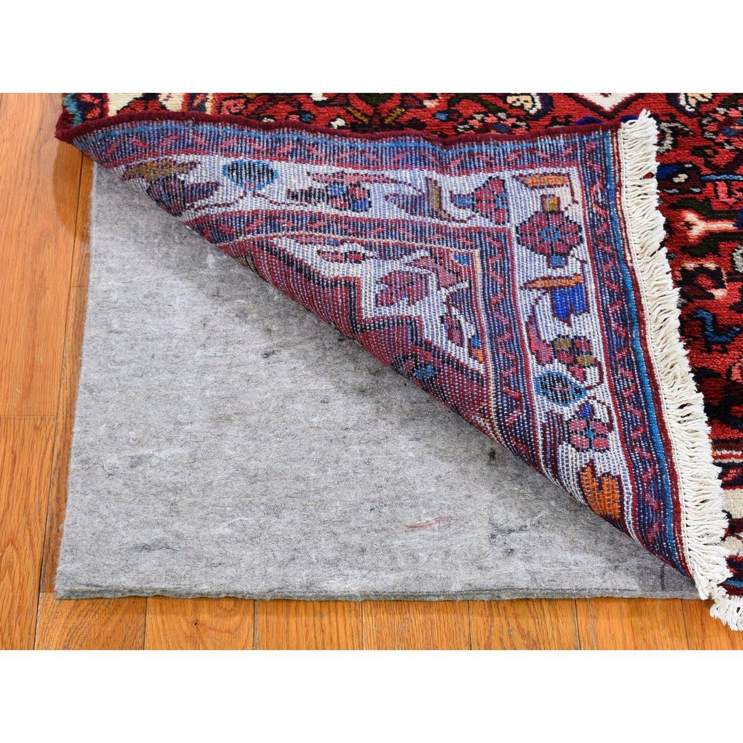 3'6" x 5'1" New Hand Knotted Red Wool Rectangle Oriental Rug - MOA10259848