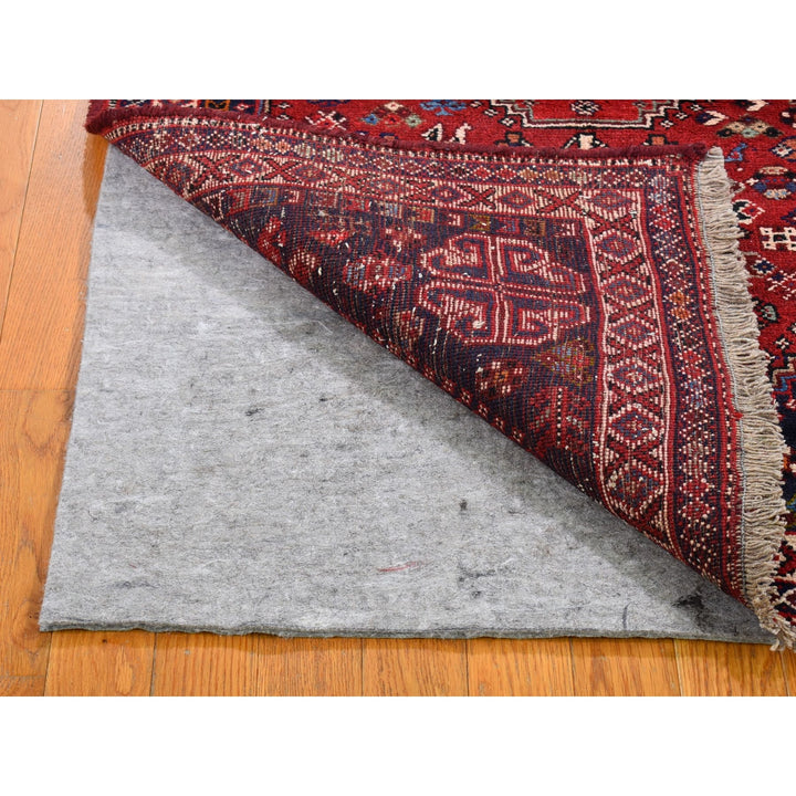 3'5" x 5'4" New Hand Knotted Red Wool Rectangle Oriental Rug - MOA10259888