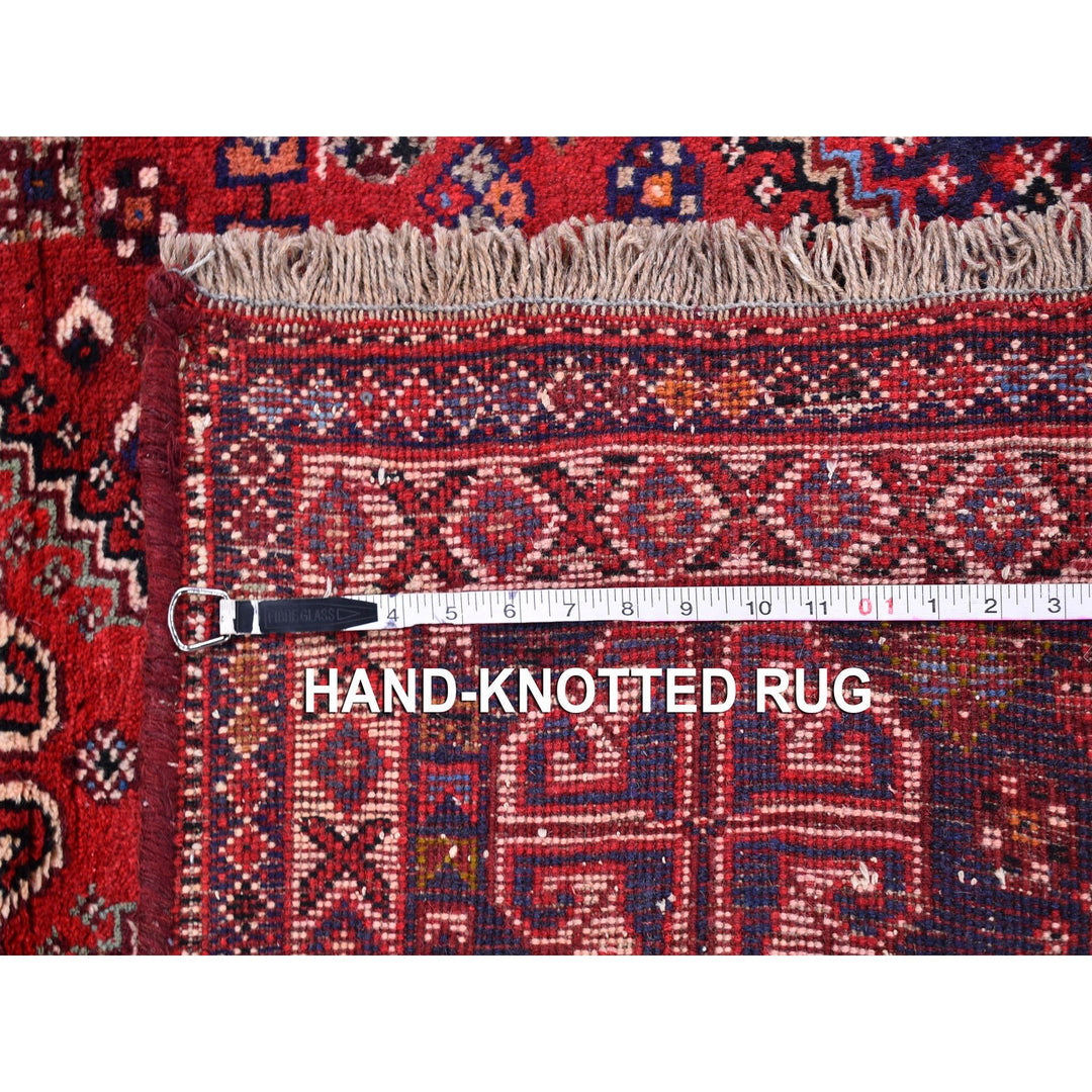 3'5" x 5'4" New Hand Knotted Red Wool Rectangle Oriental Rug - MOA10259888