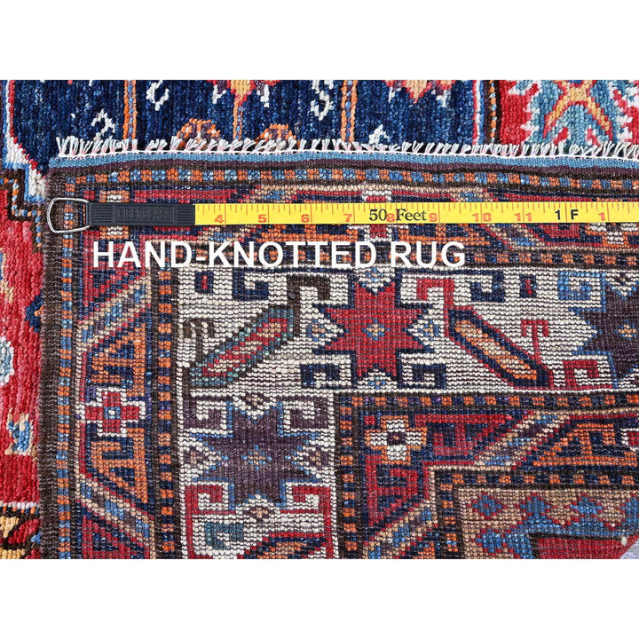 4'3" x 5'7" New Hand Knotted Red Wool Rectangle Oriental Rug - MOA102599