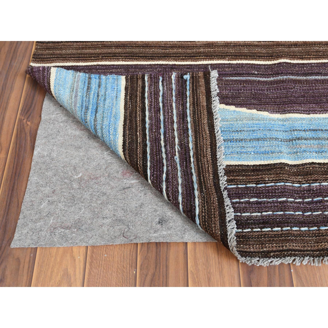 8'2" x 10'1" New Hand Woven Brown Wool Rectangle Oriental Rug - MOA10260038