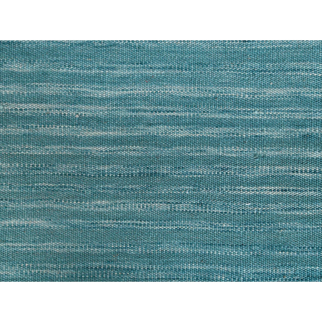 9'1" x 12'2" New Hand Woven Teal Wool Rectangle Oriental Rug - MOA10260086