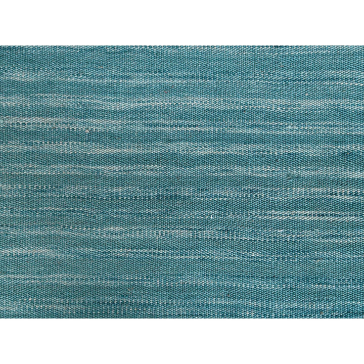 9'1" x 12'2" New Hand Woven Teal Wool Rectangle Oriental Rug - MOA10260086