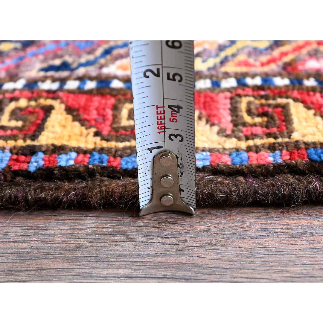 4'2" x 6'1" New Hand Knotted Blue Wool Rectangle Oriental Rug - MOA102601