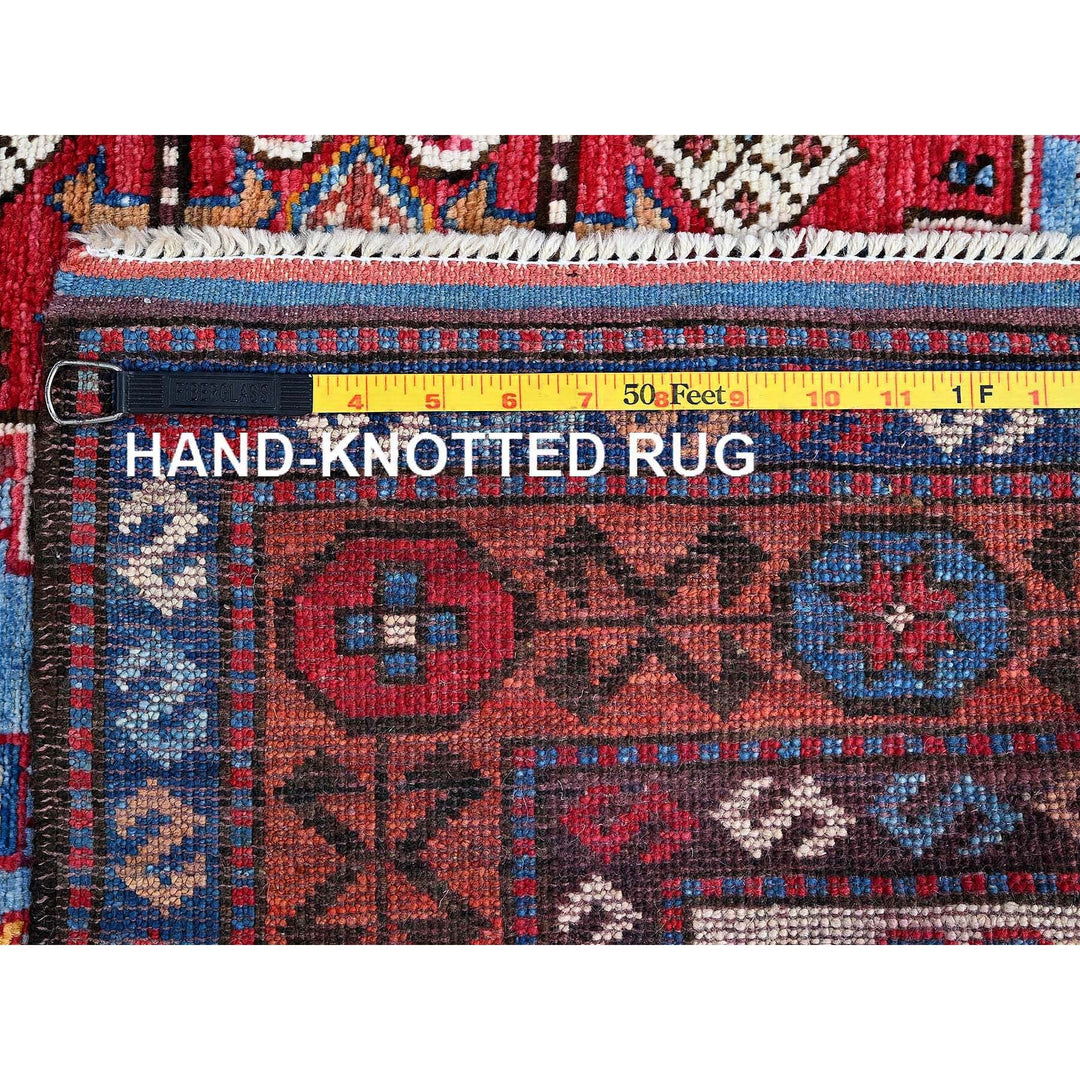 4'2" x 6'2" New Hand Knotted Blue Wool Rectangle Oriental Rug - MOA102602