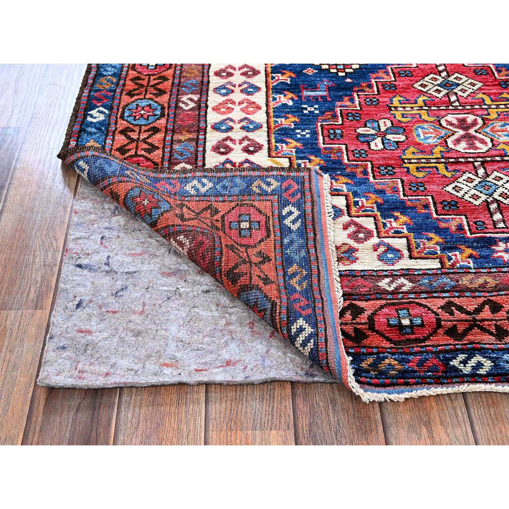 4'0" x 6'1" New Hand Knotted Blue Wool Rectangle Oriental Rug - MOA102603