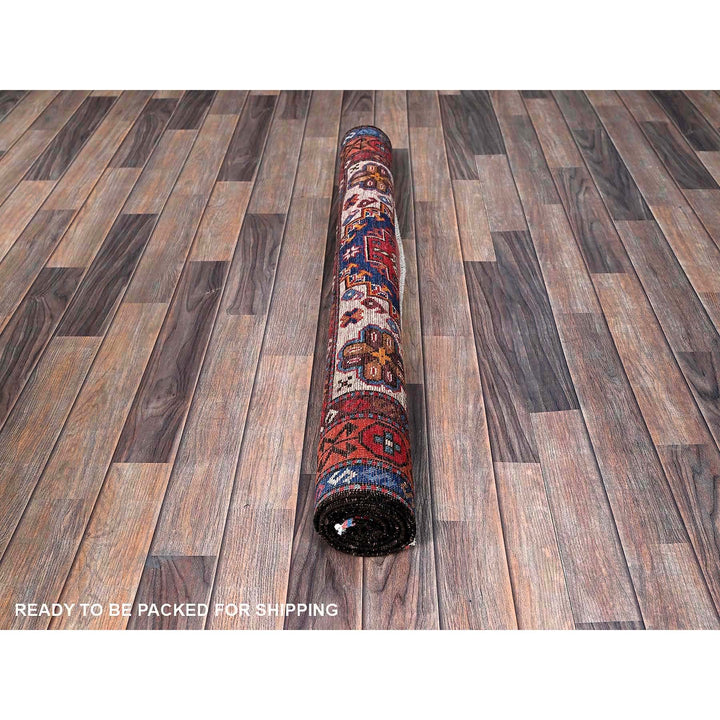 4'0" x 6'1" New Hand Knotted Blue Wool Rectangle Oriental Rug - MOA102603