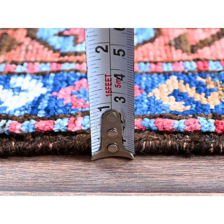 4'0" x 6'1" New Hand Knotted Blue Wool Rectangle Oriental Rug - MOA102603