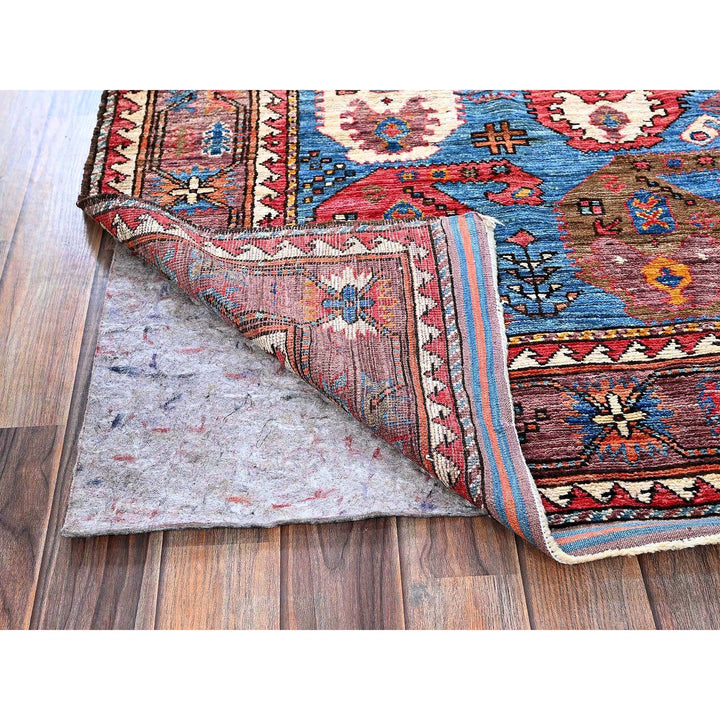 4'4" x 5'9" New Hand Knotted Blue Wool Rectangle Oriental Rug - MOA102604