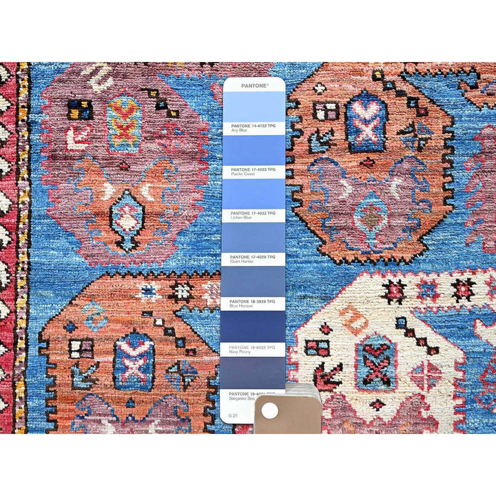 4'4" x 5'9" New Hand Knotted Blue Wool Rectangle Oriental Rug - MOA102604