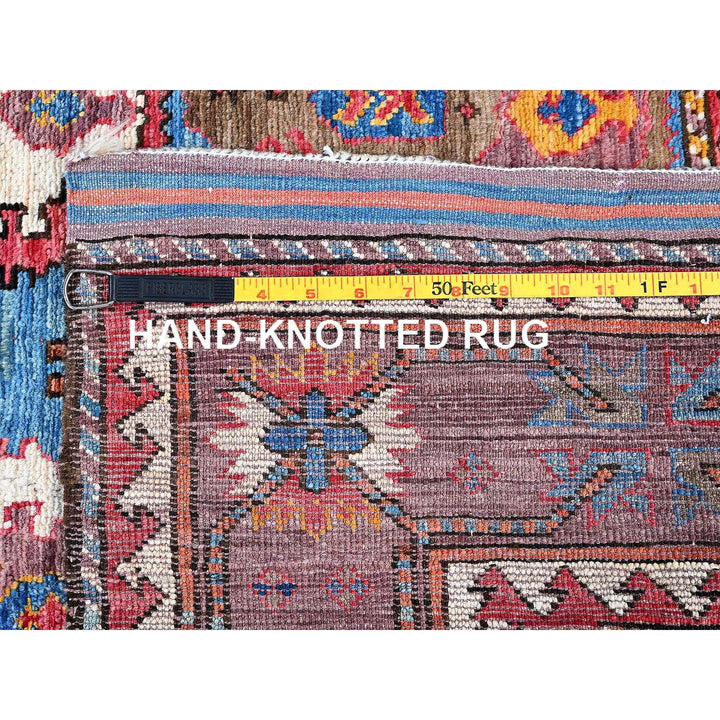 4'4" x 5'9" New Hand Knotted Blue Wool Rectangle Oriental Rug - MOA102604