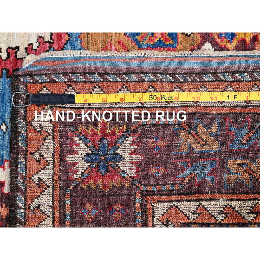 4'5" x 5'10" New Hand Knotted Blue Wool Rectangle Oriental Rug - MOA102605