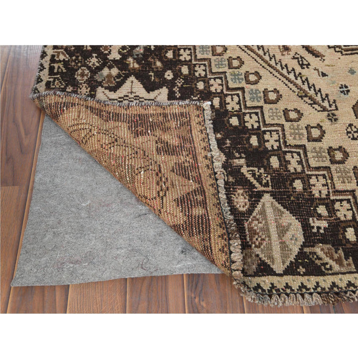 4'9" x 7'3" Vintage Hand Knotted Beige Wool Rectangle Oriental Rug - MOA10260609