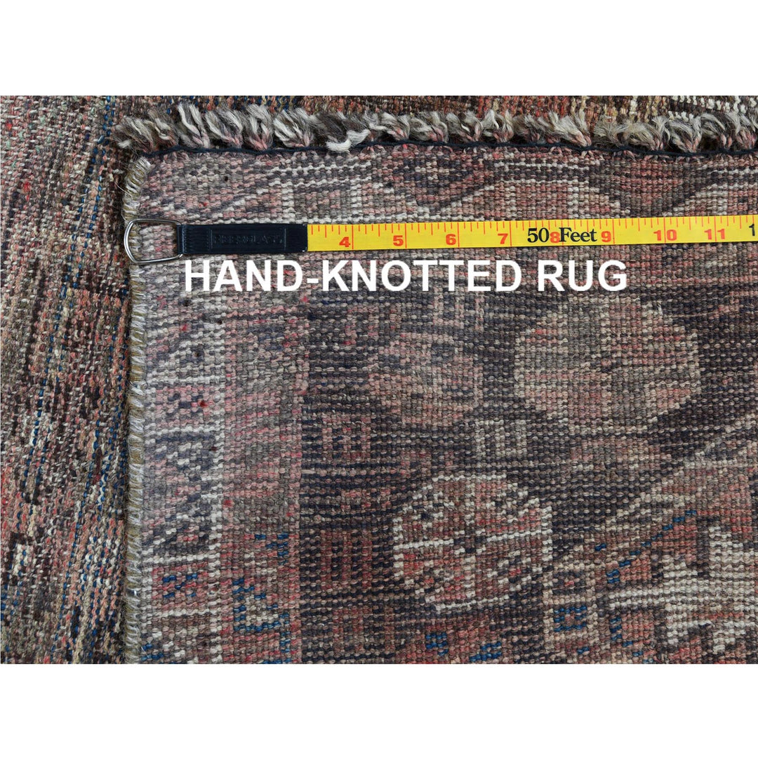 4'8" x 7'10" Vintage Hand Knotted Brown Wool Rectangle Oriental Rug - MOA10260622