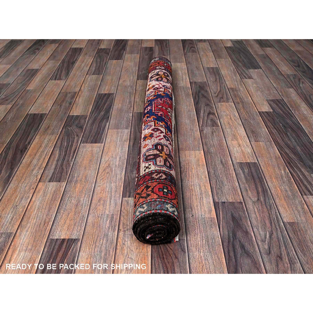 4'1" x 5'9" New Hand Knotted Blue Wool Rectangle Oriental Rug - MOA102606