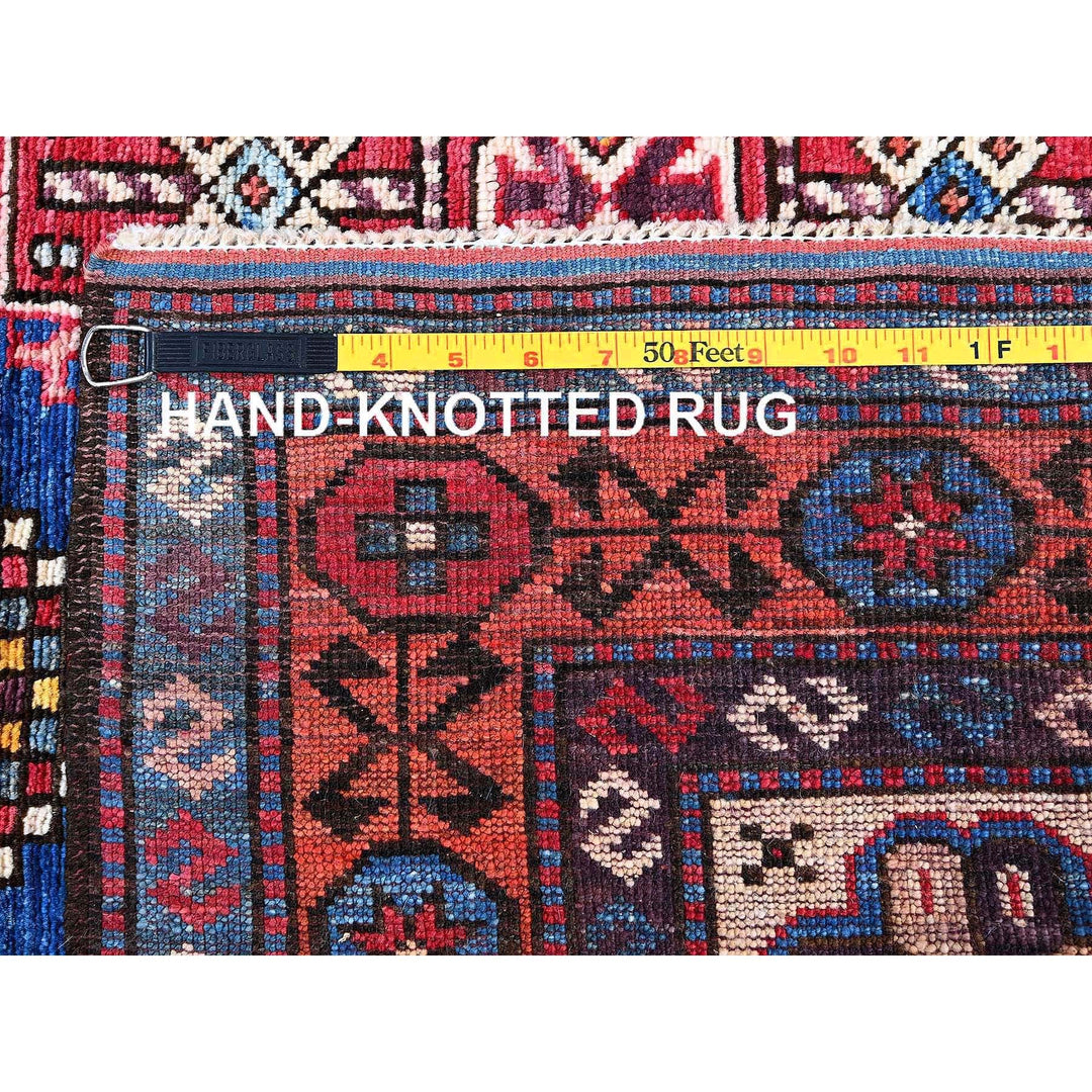 4'1" x 5'9" New Hand Knotted Blue Wool Rectangle Oriental Rug - MOA102606