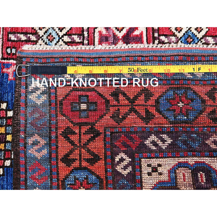 4'1" x 5'9" New Hand Knotted Blue Wool Rectangle Oriental Rug - MOA102606