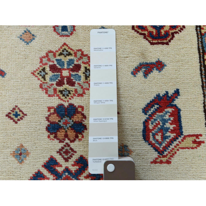 2'8" x 9'8" New Hand Knotted Ivory Wool Runner Oriental Rug - MOA10260725