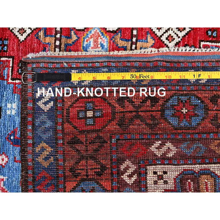 4'2" x 6'3" New Hand Knotted Blue Wool Rectangle Oriental Rug - MOA102607