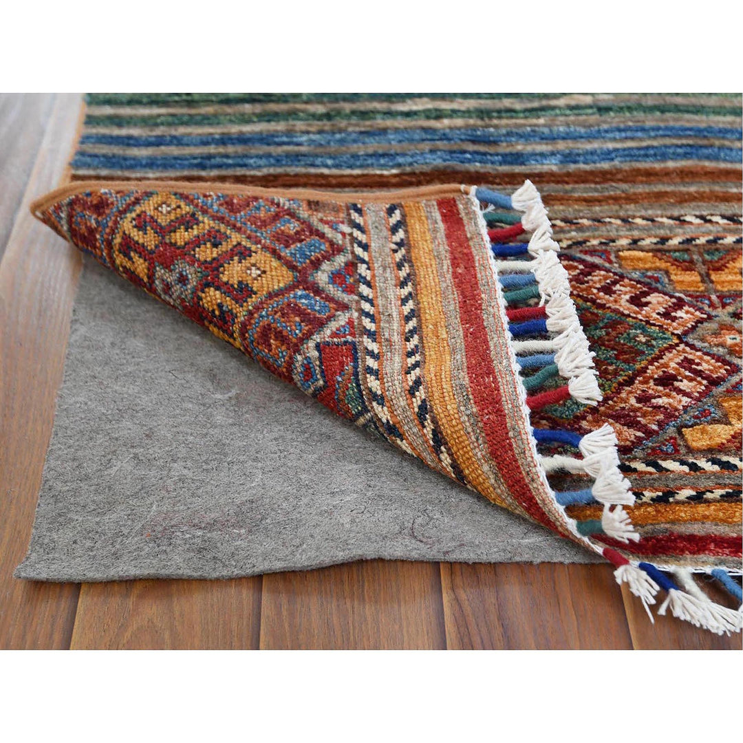 2'1" x 3'1" New Hand Knotted Brown Wool Rectangle Oriental Rug - MOA10260812