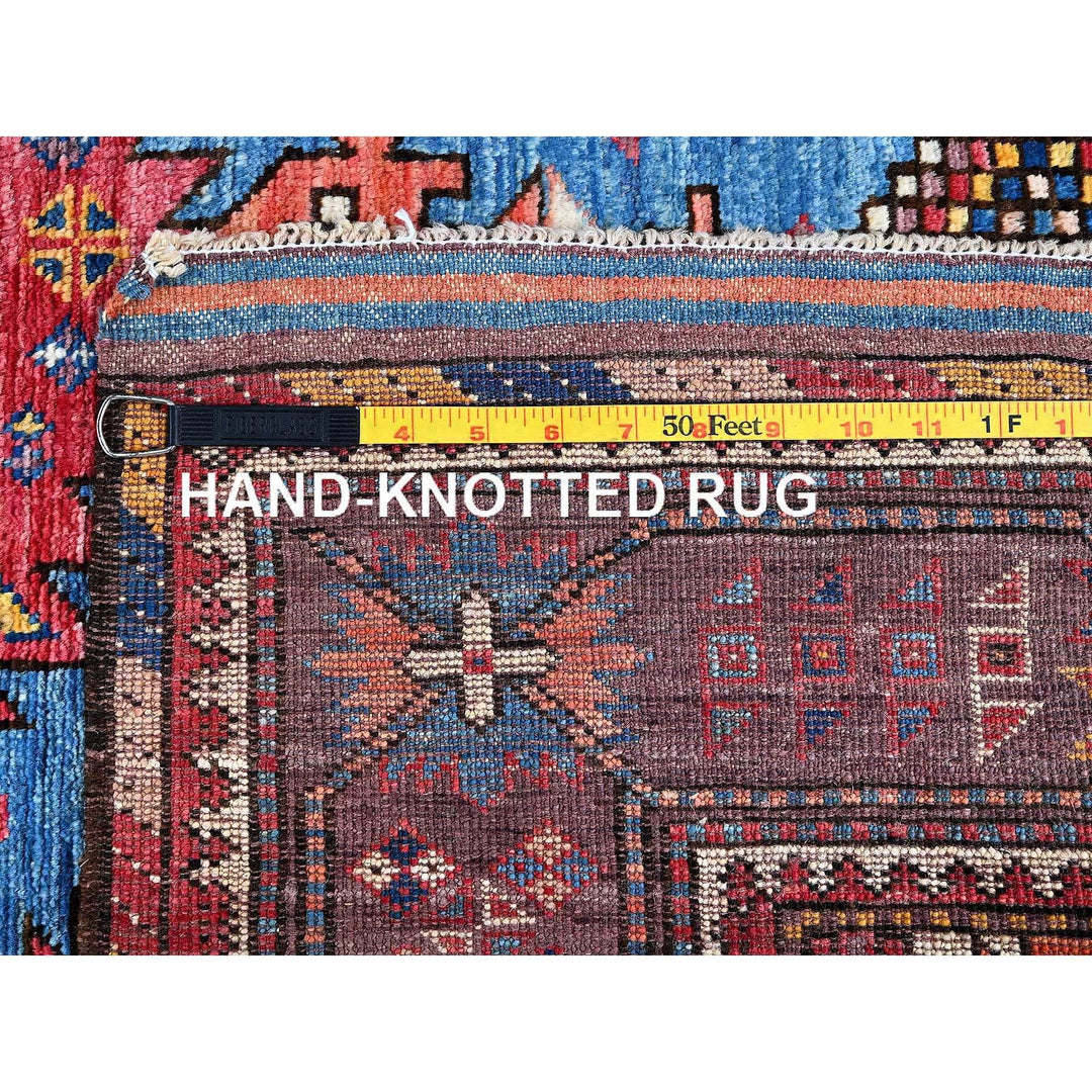 4'3" x 5'7" New Hand Knotted Blue Wool Rectangle Oriental Rug - MOA102608