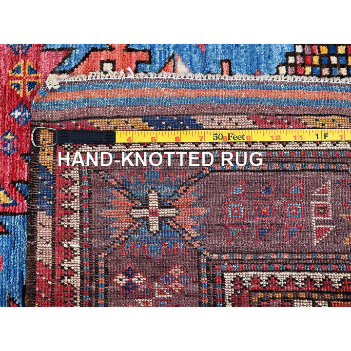 4'3" x 5'7" New Hand Knotted Blue Wool Rectangle Oriental Rug - MOA102608