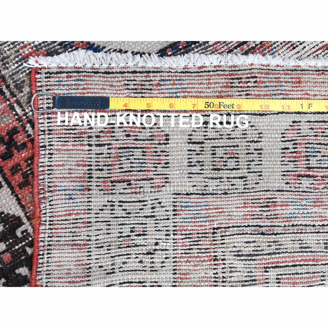 3'2" x 9'5" Vintage Hand Knotted Red Cotton Runner Oriental Rug - MOA10260946