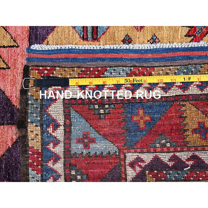 4'6" x 5'2" New Hand Knotted Yellow Wool Rectangle Oriental Rug - MOA102609