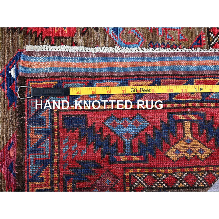4'1" x 5'10" New Hand Knotted Brown Wool Rectangle Oriental Rug - MOA102611