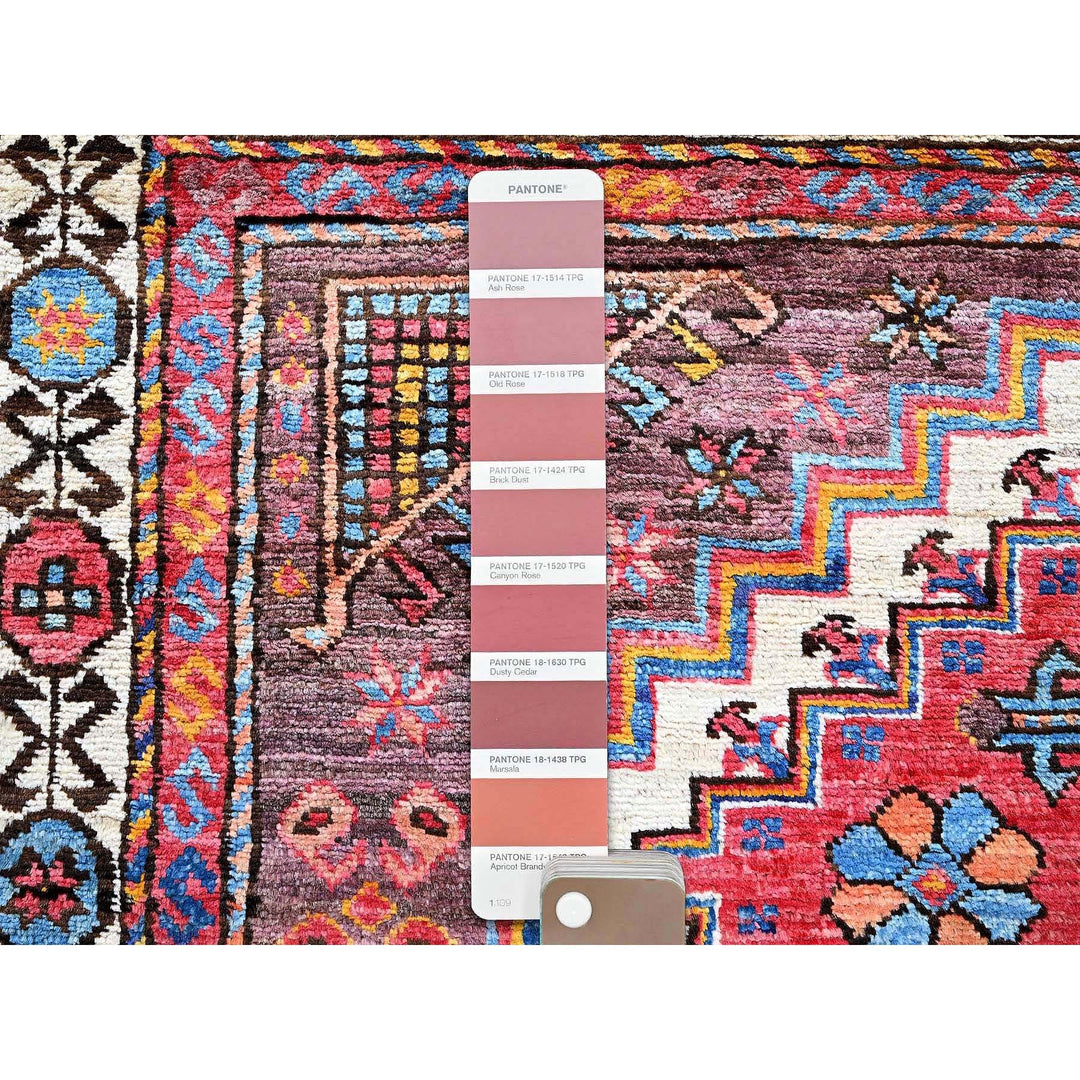 4'2" x 5'11" New Hand Knotted Ivory Wool Rectangle Oriental Rug - MOA102612