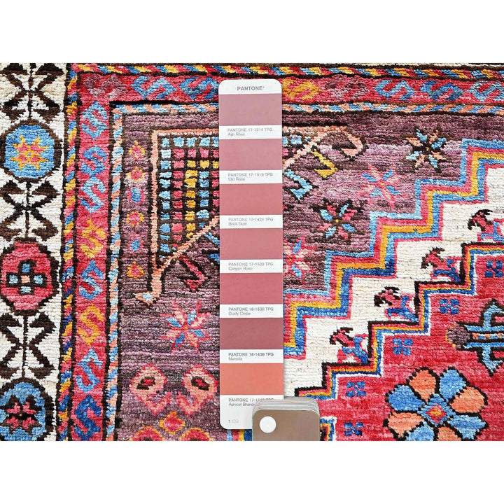 4'2" x 5'11" New Hand Knotted Ivory Wool Rectangle Oriental Rug - MOA102612
