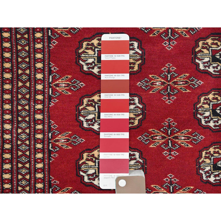 4'0" x 6'2" New Hand Knotted Red Wool Rectangle Oriental Rug - MOA10261368