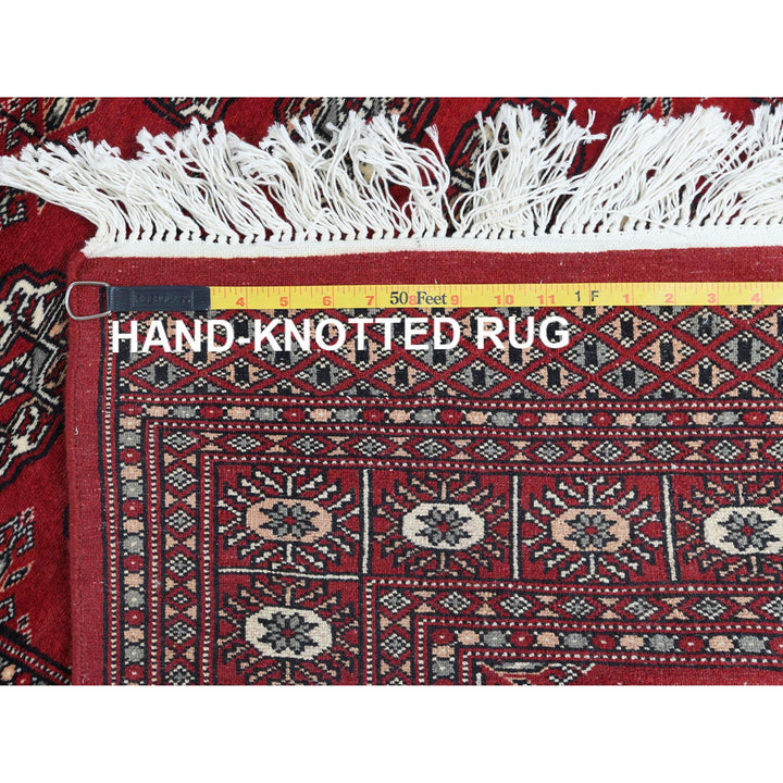 3'1" x 5'4" New Hand Knotted Red Wool Rectangle Oriental Rug - MOA10261370