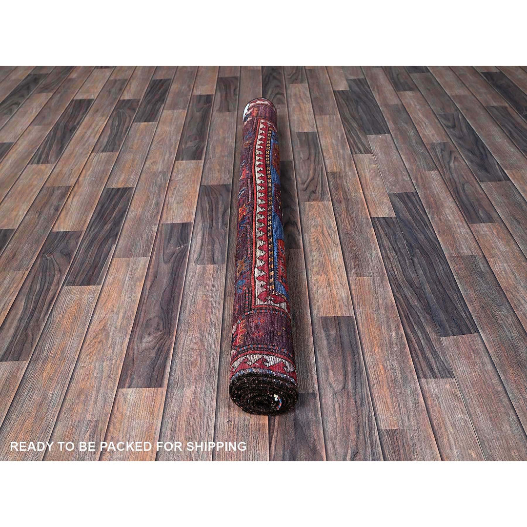 4'3" x 5'8" New Hand Knotted Blue Wool Rectangle Oriental Rug - MOA102613