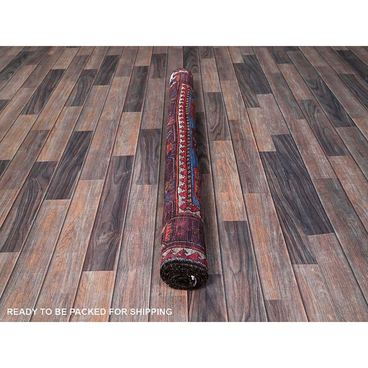 4'3" x 5'8" New Hand Knotted Blue Wool Rectangle Oriental Rug - MOA102613