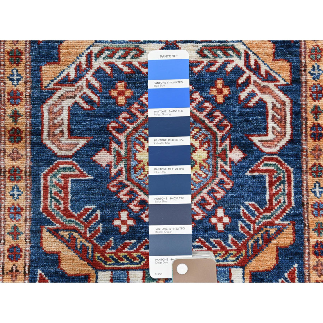 2'10" x 11'0" New Hand Knotted Blue Wool Runner Oriental Rug - MOA10261452